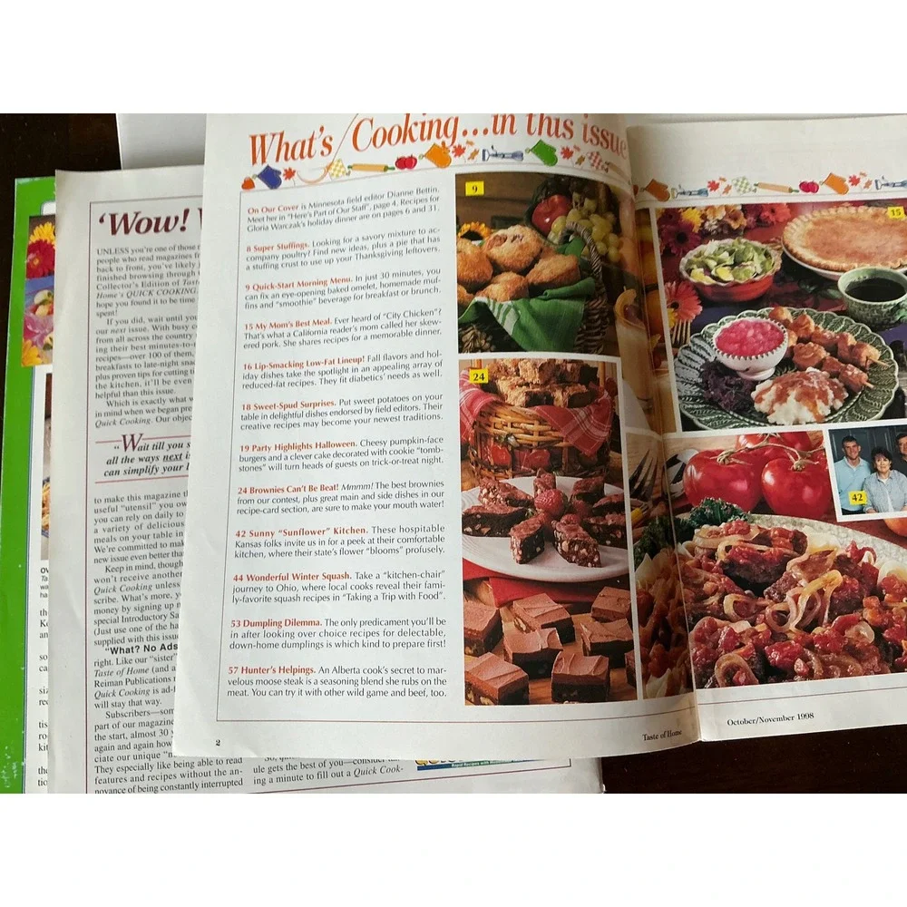 Taste of Home Vintage Y2K Cookbook Magazine Lot Baking Holiday Recipes Set of 7